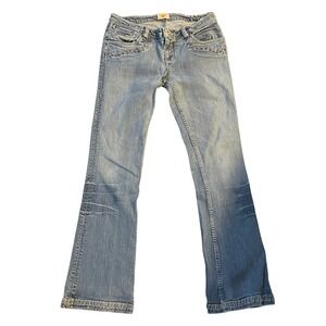 Antik Denim Bootcut Jean Women 31 Light Wash Y2K Western Embroidered Flap Pocket